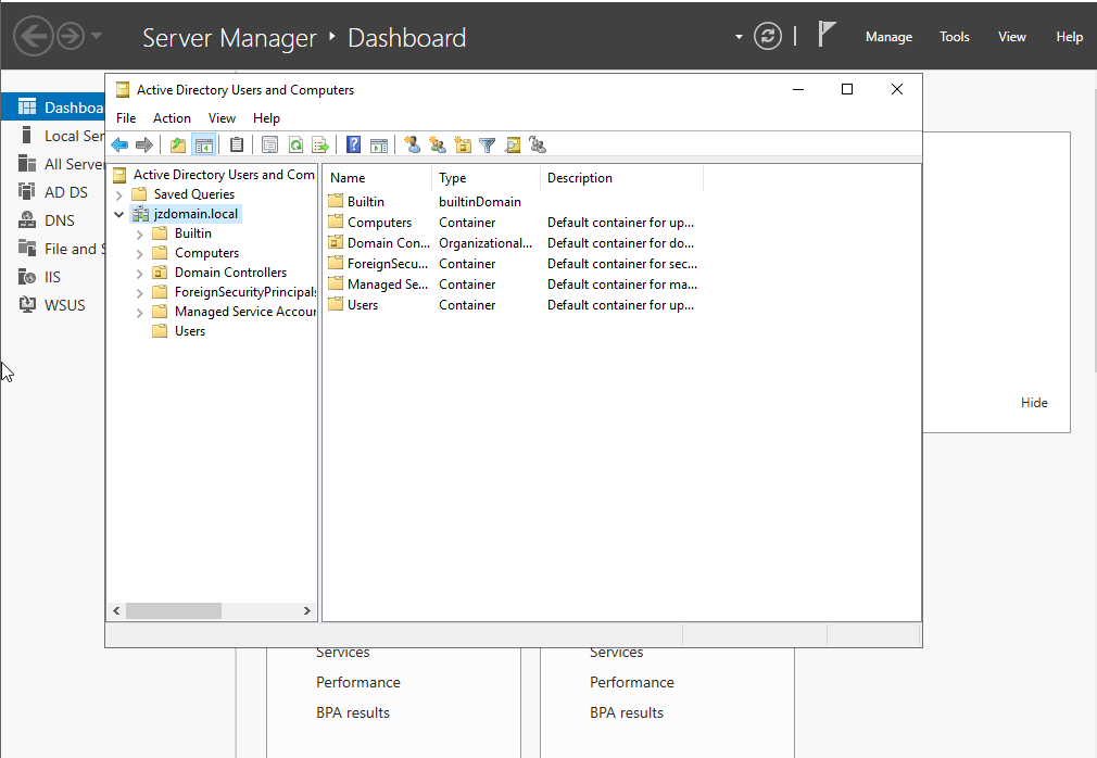 Domain verification in Active Directory Users and Computers