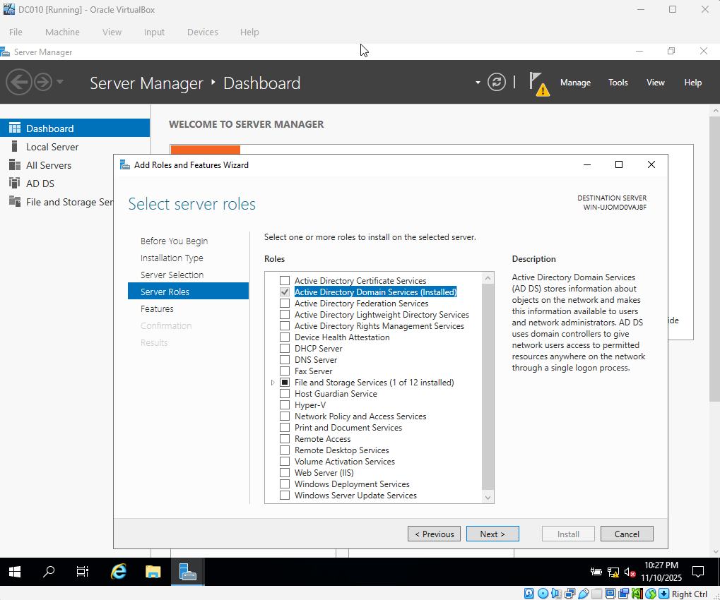 Step 3 - Server selection